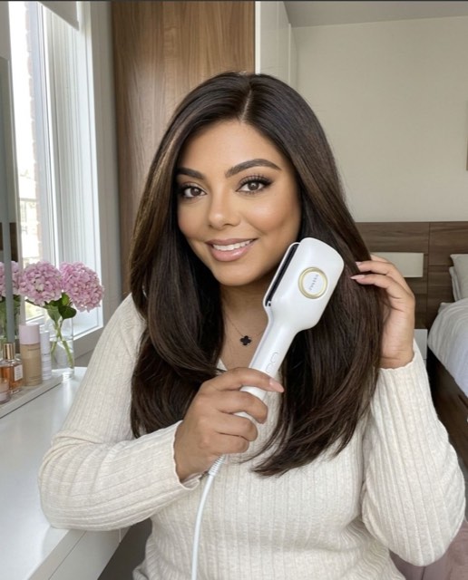 Creator presenting a CHASKA Air Styler